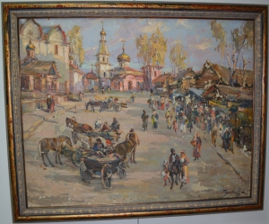 Гуляев, Александр Георгиевич. Картина «У церкви»