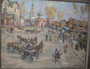 Гуляев, Александр Георгиевич. Картина «У церкви»