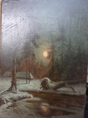 Ю.Клевер? 1890-1910 год , холт масло